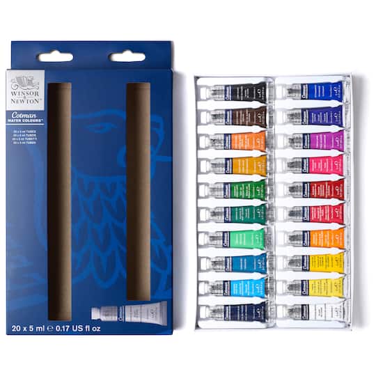 Michaels, Winsor & Newton™ Cotman Water Colours™ 20 Color Paint Set – Category: Watercolor Tube Sets